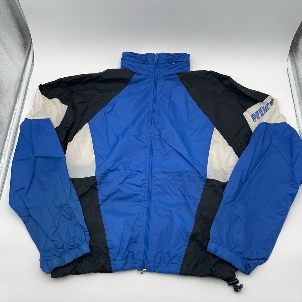Vintage Nike Jacket Adult Small Colorblock Windbreaker Track Blue Full Zip 90’s - Picture 7 of 12